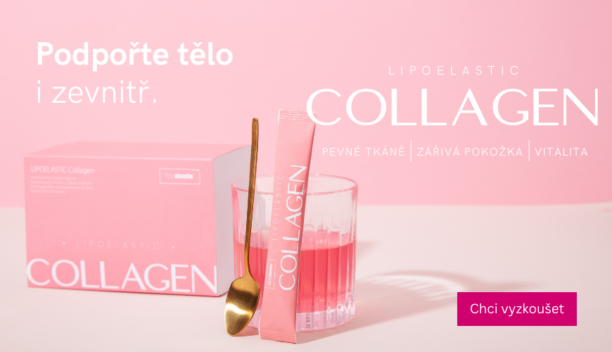 Hydrolyzovaný kolagen  LIPOELASTIC Collagen, podpora tvorby kolagenu a elasticity pokožky celého těla.